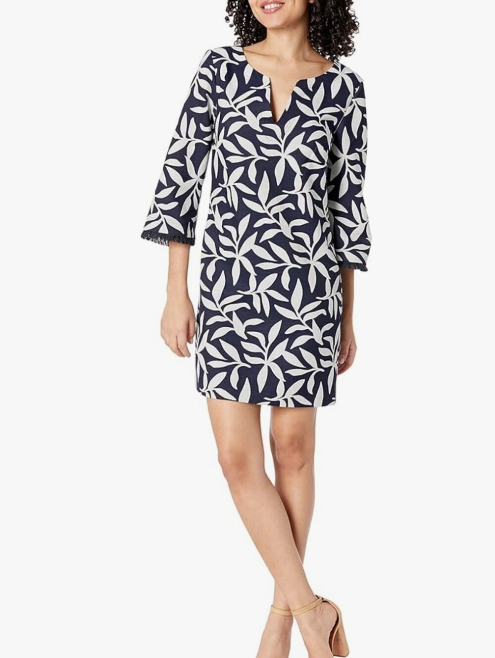 TRINA TURK | NWT US 10 (M/L) $565 Alena Shirt Mini Dress | navy cream